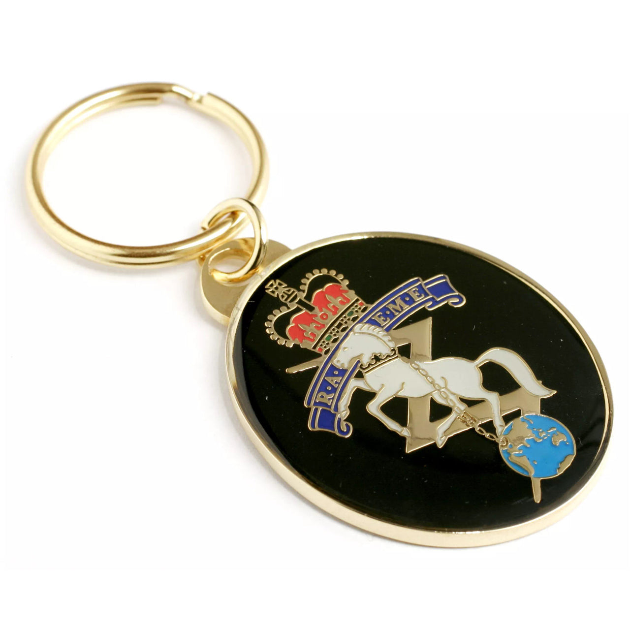 Show off your RAEME pride with this golden-plated, enameled keyring! A stylish 40mm accessory, it will keep your keys secure and spark exciting conversations. www.defenceqstore.com.au