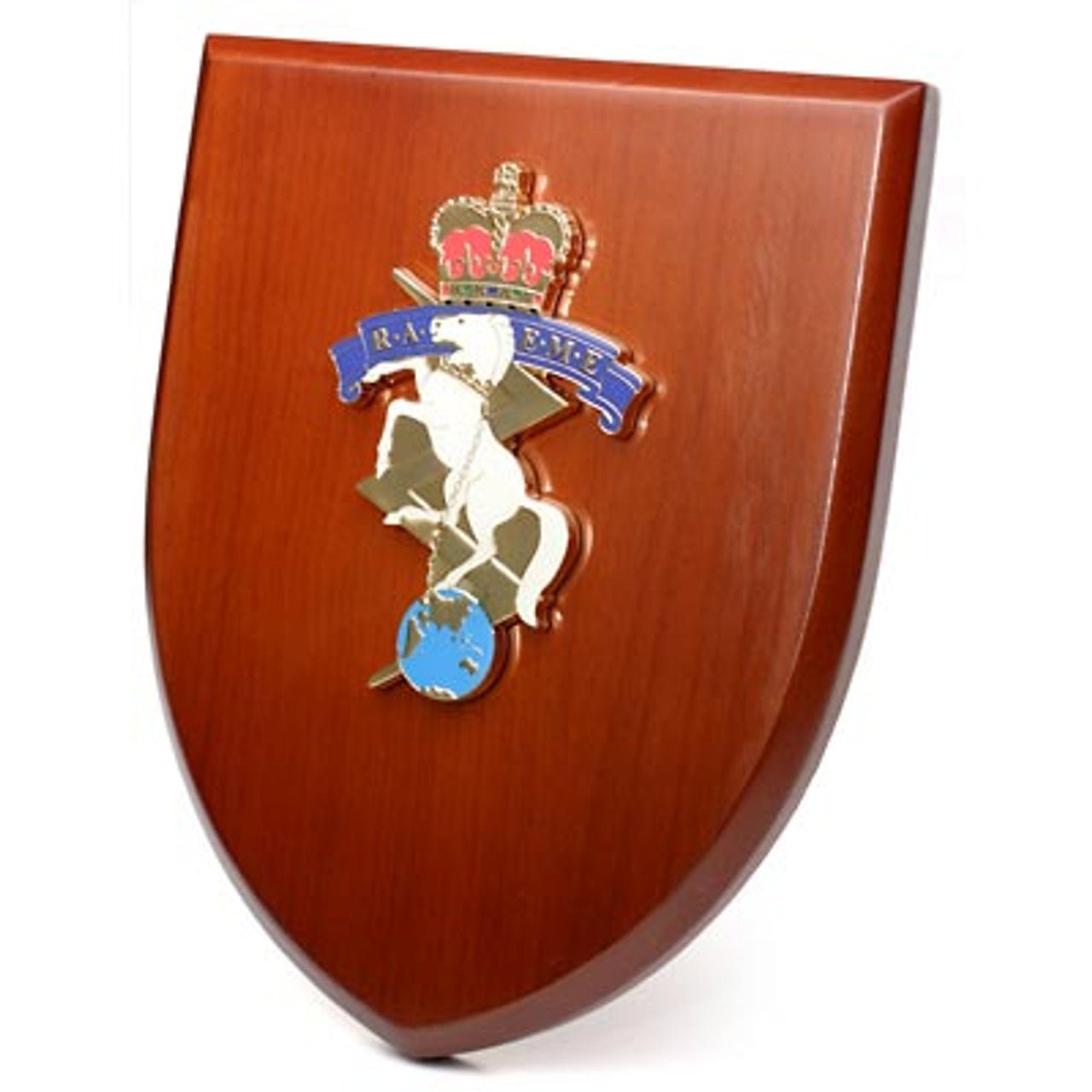 The Exceptional Royal Australian Electrical and Mechanical Engineers (RAEME) Plaque is now available for order. This exquisite plaque showcases a stunning 100mm full colour enamel crest, elegantly placed on a 200x160mm timber finish shield. www.defenceqstore.com.au