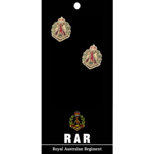 Show your pride and commitment with these sparkling Royal Australian Regiment (RAR) 20mm cuff links. With full colour enamel and gold plating, these gorgeous accessories will bring a touch of style to any work outfit or special occasion. www.defenceqstore.com.au