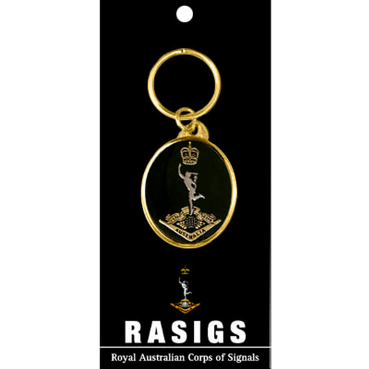 Show off your loyalty to the Royal Australian Corps of Signals with this stunning 40mm gold plated enamel key ring! Keep your keys organized in style and show off your spirit - with this conversation-starting key ring, you'll never go unnoticed again! www.defenceqstore.com.au