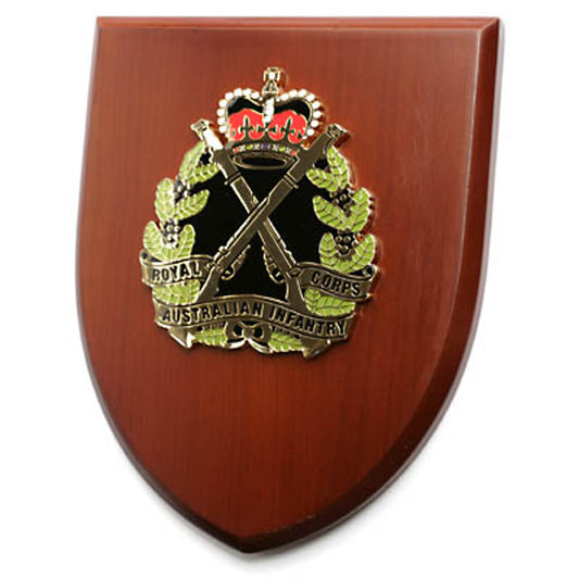 An Exceptional Royal Australian Infantry Corps (RA Inf) Plaque is now available for order. This exquisite plaque showcases a stunning 100mm full colour enamel crest, elegantly placed on a 200x160mm timber finish shield. www.defenceqstore.com.au