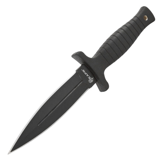 The Reapr 11002 TAC boot knife is the ultimate knife for stealth operations. Designed for hidden carry, this boot knife features a nylon-web sheath with a molded scabbard, allowing for boot, belt, or over-the-shoulder transport. A 4.75” black-oxide coated 420 stainless steel blade has a double edge for maximum efficiency. A rugged hi-grip fiberglass TPR molded handle delivers optimal cutting leverage and precision, as well as comfort. www.defenceqstore.com.au