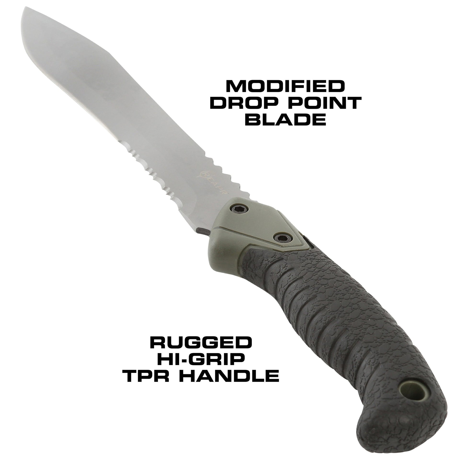 The Reapr TAC Jungle Knife is a cool 17 inches of sharp steel that doubles as an all-round camping machete and survival knife in one. With an ultra-sharp modified drop point blade designed for versatility, and a partially serrated blade, most any challenge that comes your way can be handled with ease. www.defenceqstore.com.au