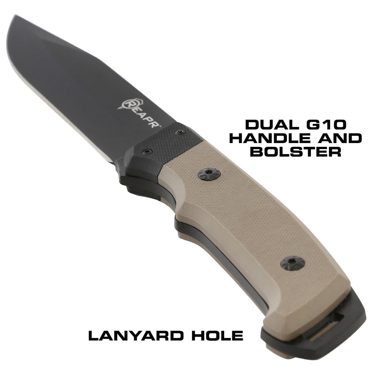 Featuring a 4mm thick 5” drop point blade, the Reapr Brigade Knife is perfect for almost every use, from wilderness emergencies to hunting, guiding and camping. The 420 Stainless Steel blade is sharp, tough and extremely durable. www.defenceqstore.com.au