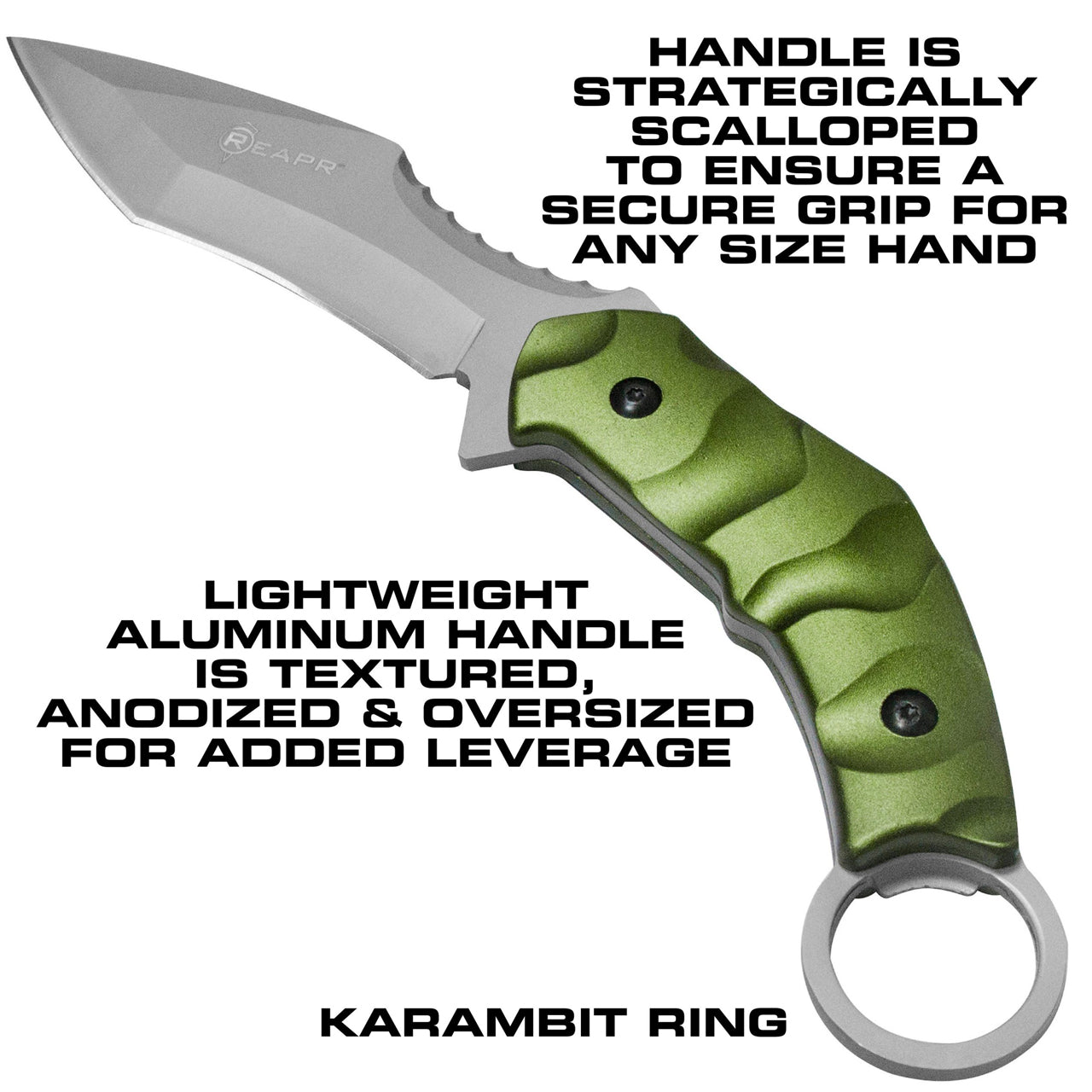 This impressive and stylish knife makes a truly effective survival and tactical tool. The REAPR 11010 SLAMR 4-3/4″ Fixed Blade Knife features a 4-3/4” 420 stainless steel blade with satin finish and a textured lightweight aluminum handle that provides a more secure grip and extra leverage. www.defenceqstore.com.au