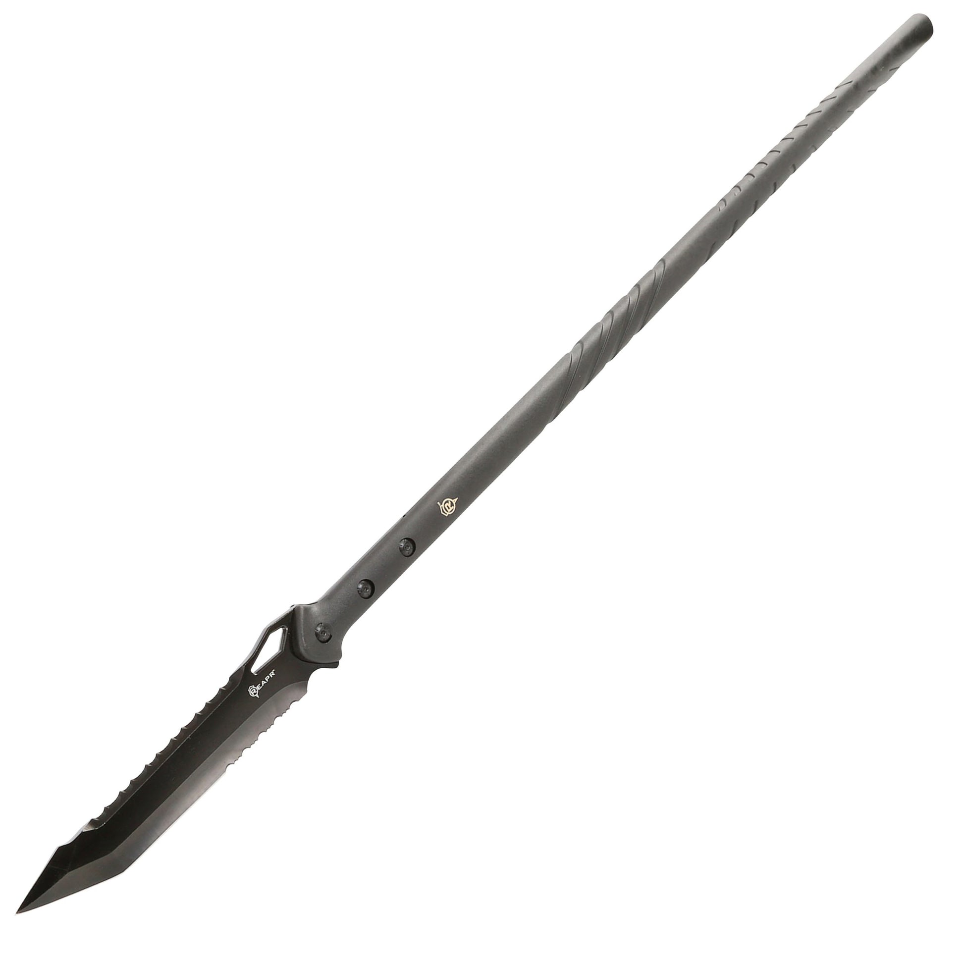 The outstanding REAPR 11022 TAC Javelin Serrated Spear cuts, chops, saws, and thrusts efficiently and effectively, giving you a javelin spear that functions equally as well as a utility tool. www.defenceqstore.com.au