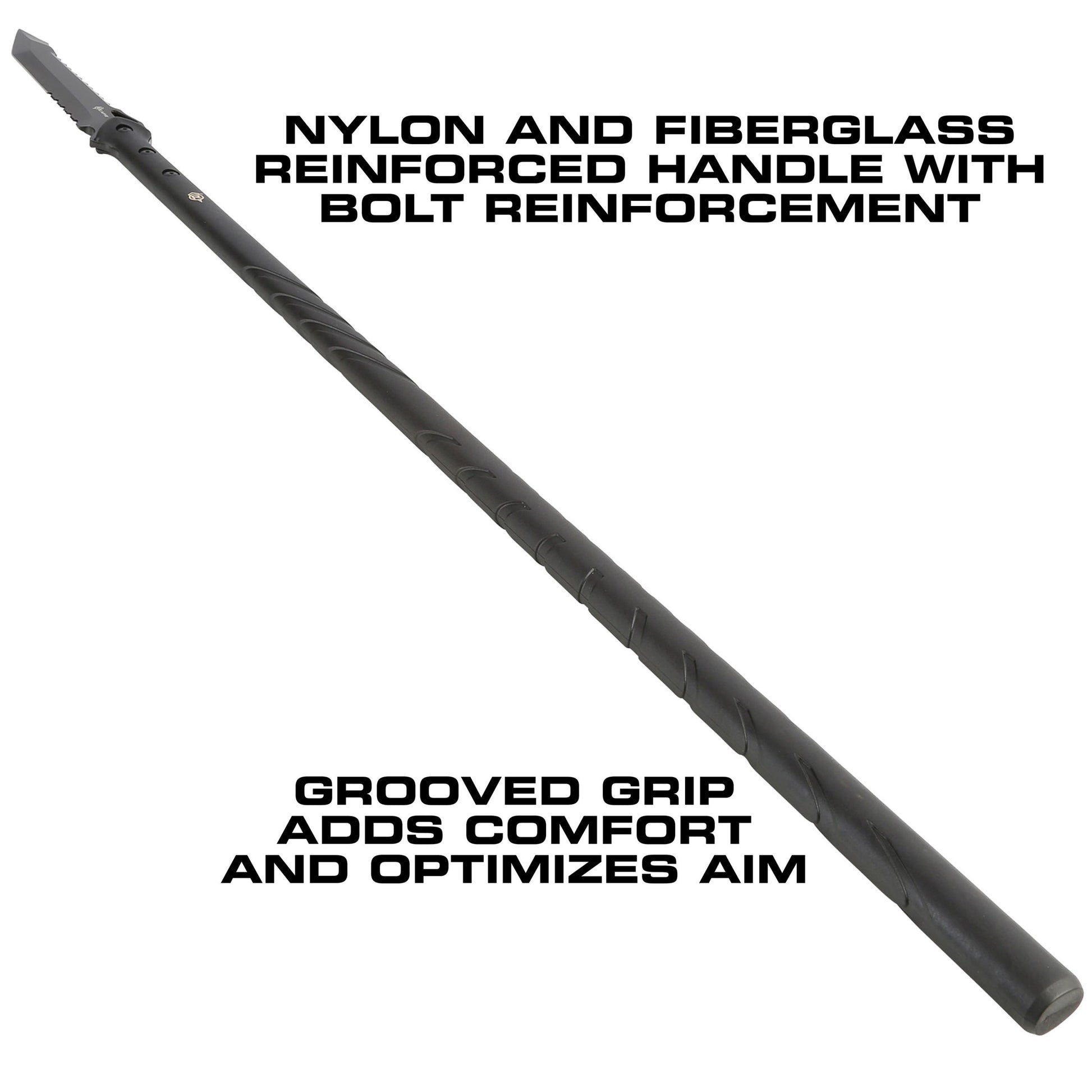 The outstanding REAPR 11022 TAC Javelin Serrated Spear cuts, chops, saws, and thrusts efficiently and effectively, giving you a javelin spear that functions equally as well as a utility tool. www.defenceqstore.com.au