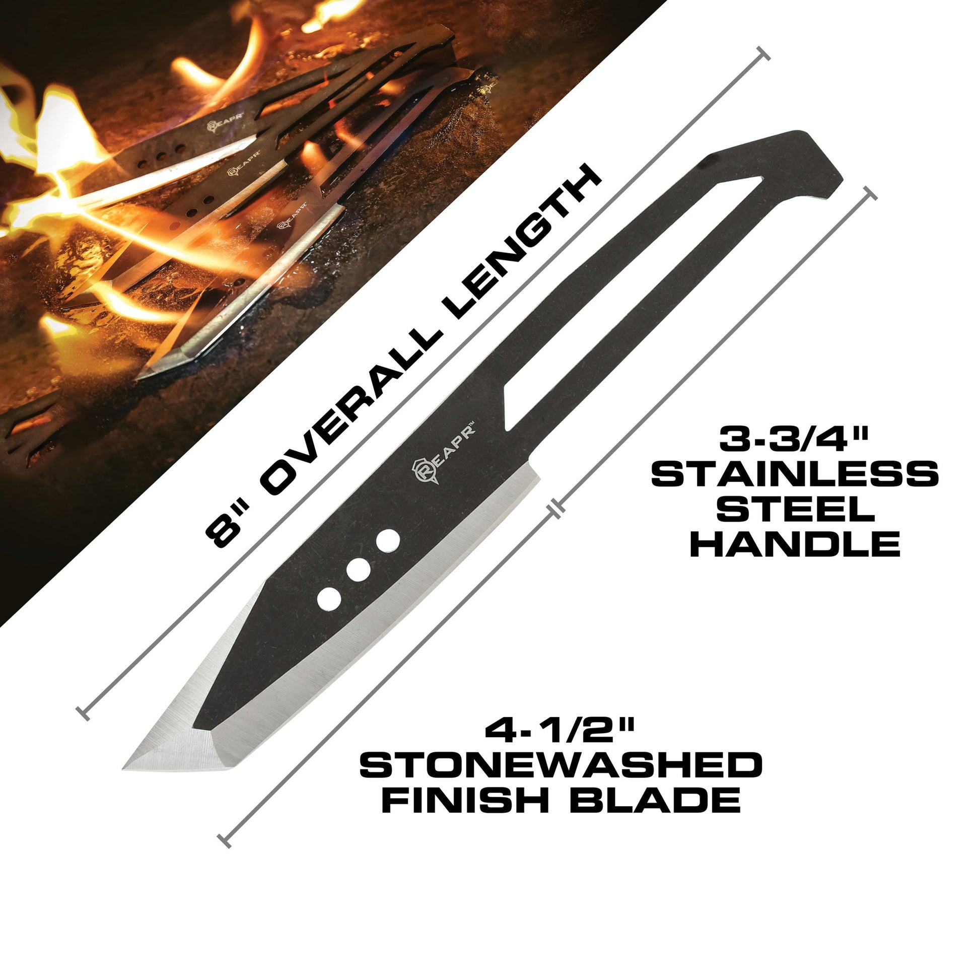 Hit the bullseye every time with these perfectly-balanced throwers. The Reapr 3 Piece Chuk Knives set is ideal for camping, parties, barbecues, and other outdoor activities. www.defenceqstore.com.au