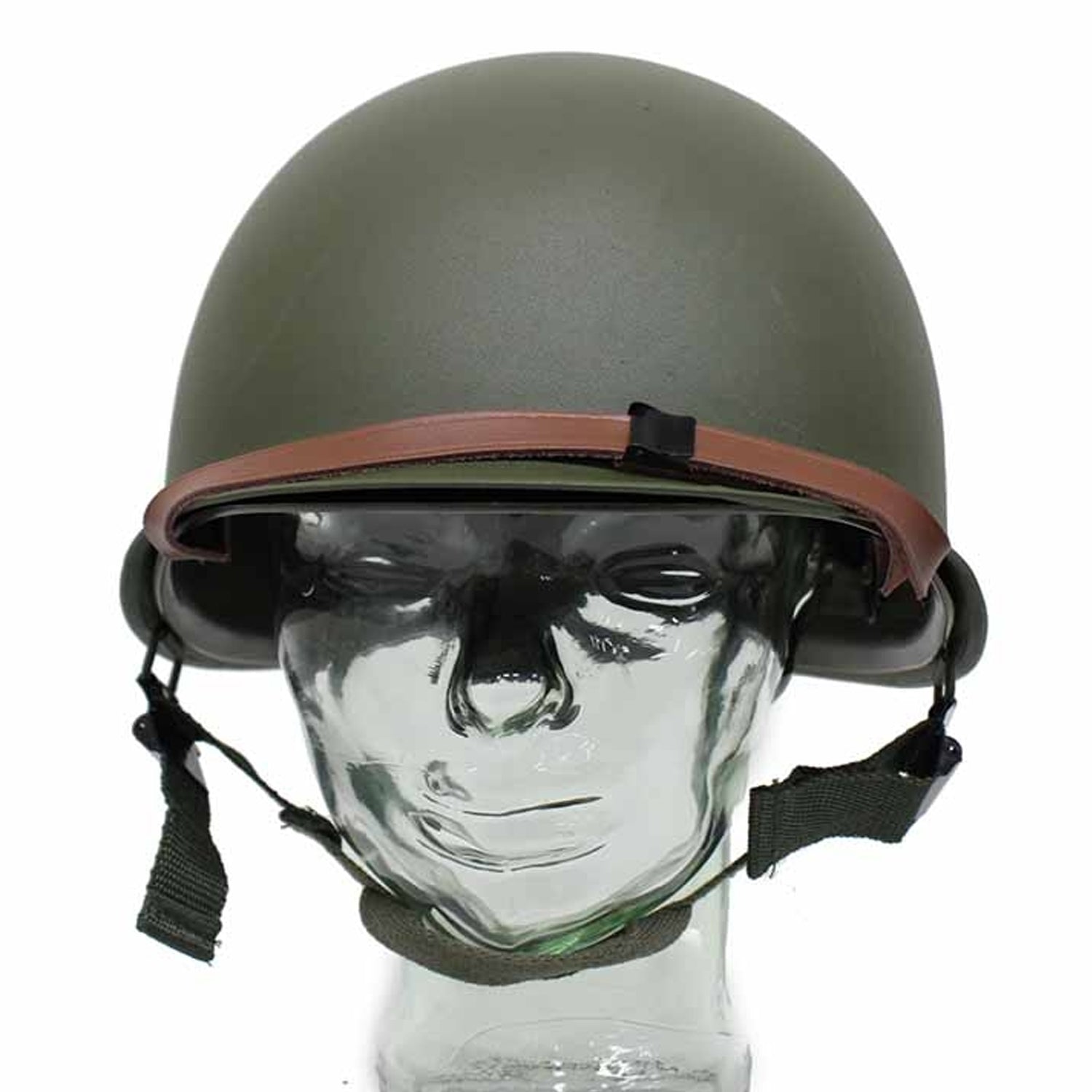 The M1 helmet is an iconic piece of military equipment and is a combat helmet that was used by the United States' military forces from World War II until 1985. The M1 helmet was adopted by US military forces in 1941 to replace the outdated World War I-era British style Brodie helmet. www.defenceqstore.com.au