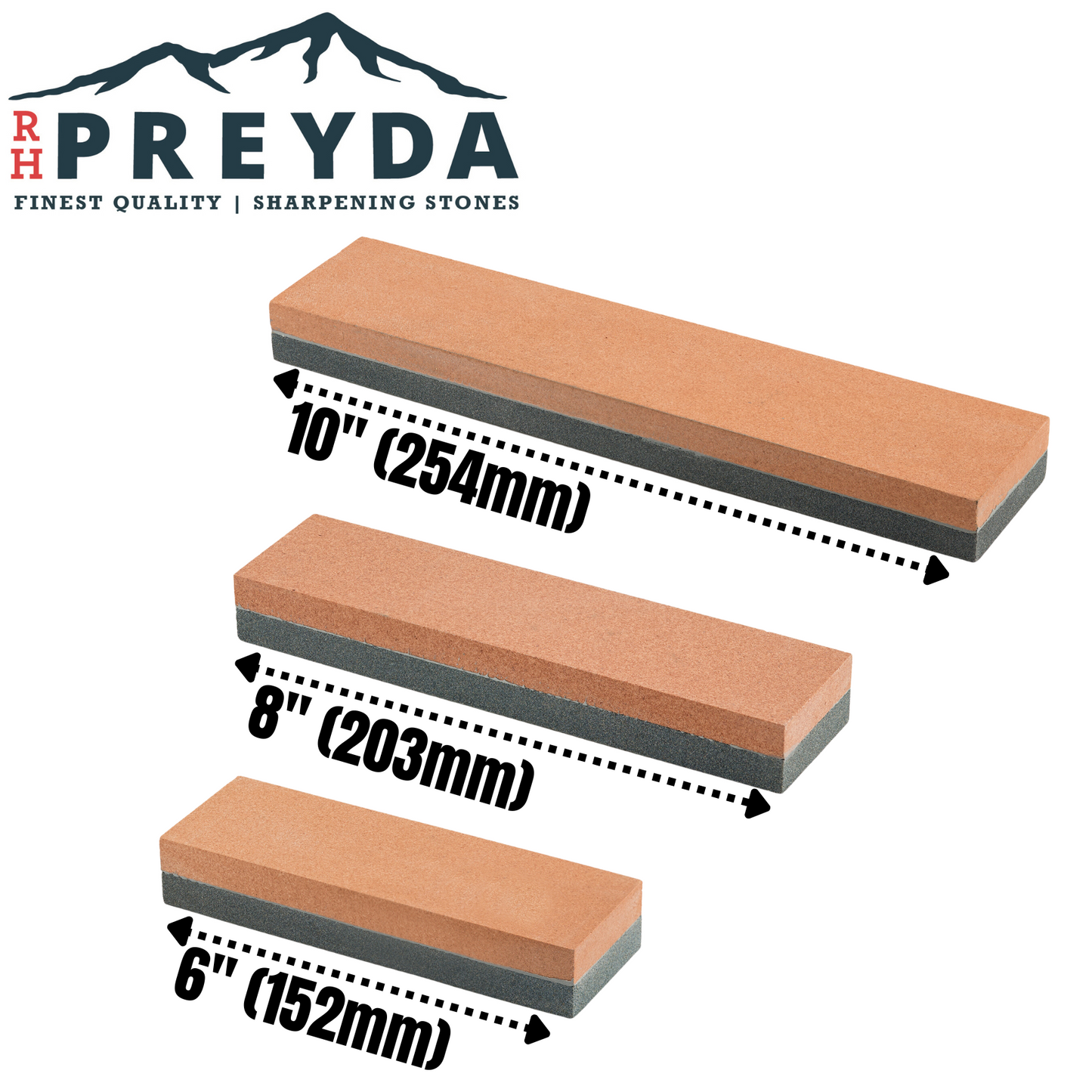 Aluminum Oxide Combination Bench Stones feature both fine (320 grit) and coarse (120 grit) surfaces. The ideal bench stone for maintaining a sharp durable blade edge on all forms of tools. Recommended for use with RH Preyda Premium Honing Oil for the sharpest edge, and to keep stone pores free of dirt and metal. www.defenceqstore.com.au