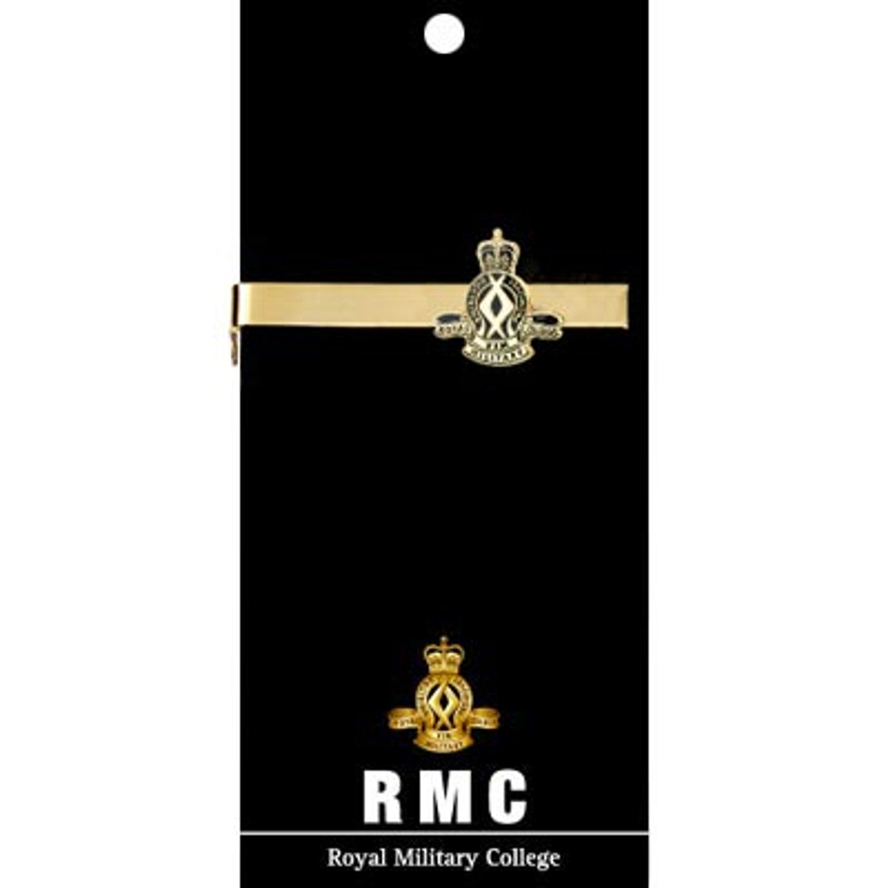 Add a touch of class and sophistication to your look with this 20mm full-color enameled Royal Military College Corps of Staff Cadets (RMC) Tie Bar. Perfect for the office or dress occasions, this elegant gold-plated accessory will bring out the best in your wardrobe. www.defenceqstore.com.au