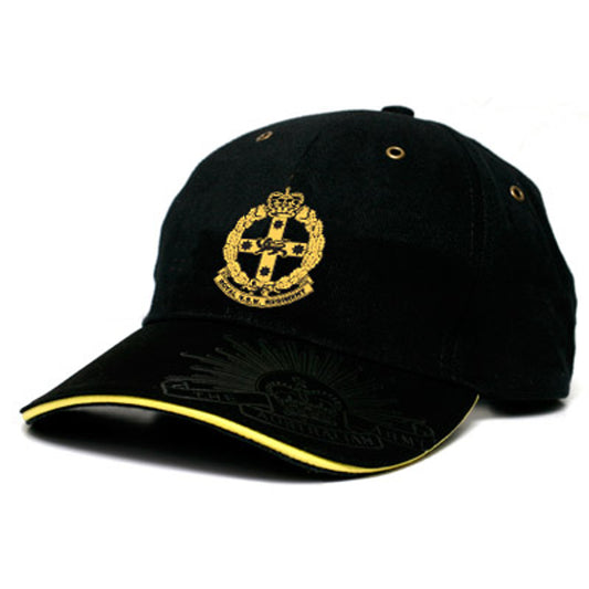 This Royal New South Wales Regiment (RNSWR) cap is a must-have for style and practicality - the heavy brushed cotton looks cool while the RNSWR crest is prominently embroidered on the front, and the iconic Rising Sun badge embossed on the peak and engraved on the strap buckle complete the look! www.defenceqstore.com.au