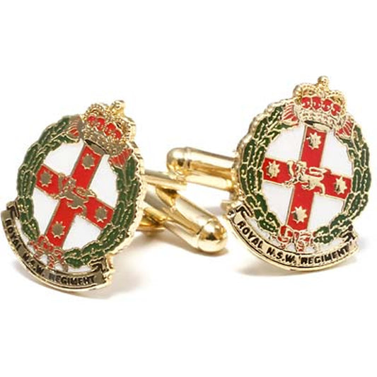 Show your pride and commitment with these sparkling RNSWR Cuff links  20mm. With full colour enamel and gold plating, these gorgeous accessories will bring a touch of style to any work outfit or special occasion. www.defenceqstore.com.au