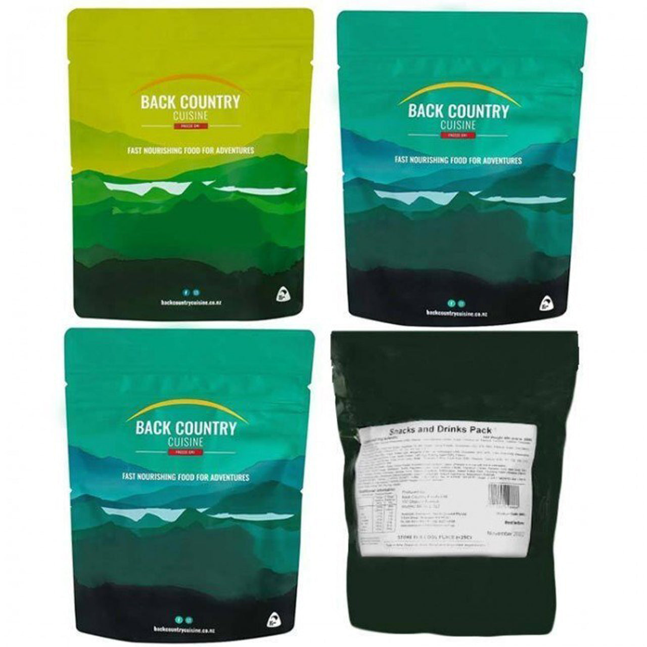 Lightweight and compact, Back Country Cuisine Ration Packs meet the energy and nutrient needs for the day-long adventure. Preparation of the Ration Packs is simple - just add water. www.defenceqstore.com.au