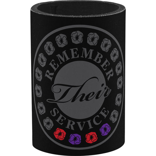 Introducing the Remember Their Service Red &amp; Purple Poppy Drink Cooler. This drink cooler features beautiful purple and red poppies, symbolizing the special bond between servicemen and women and war animals. www.defenceqstore.com.au