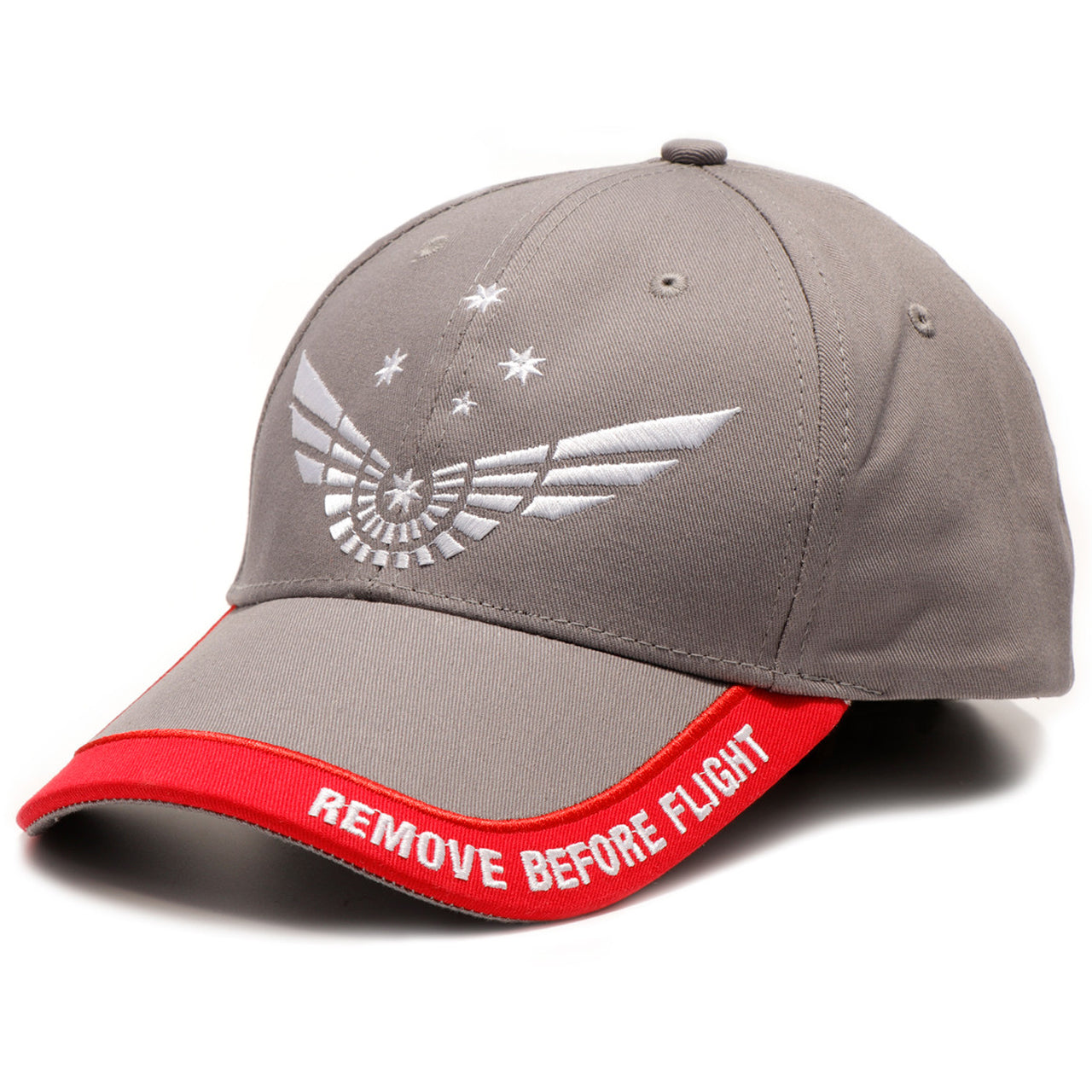 This iconic symbol of flight beautifully embroidered on the peak, topped off with embroidered wings and the Southern Cross on the front and kangaroo on the back. A must have fashion statement for everyday wear. www.defenceqstore.com.au