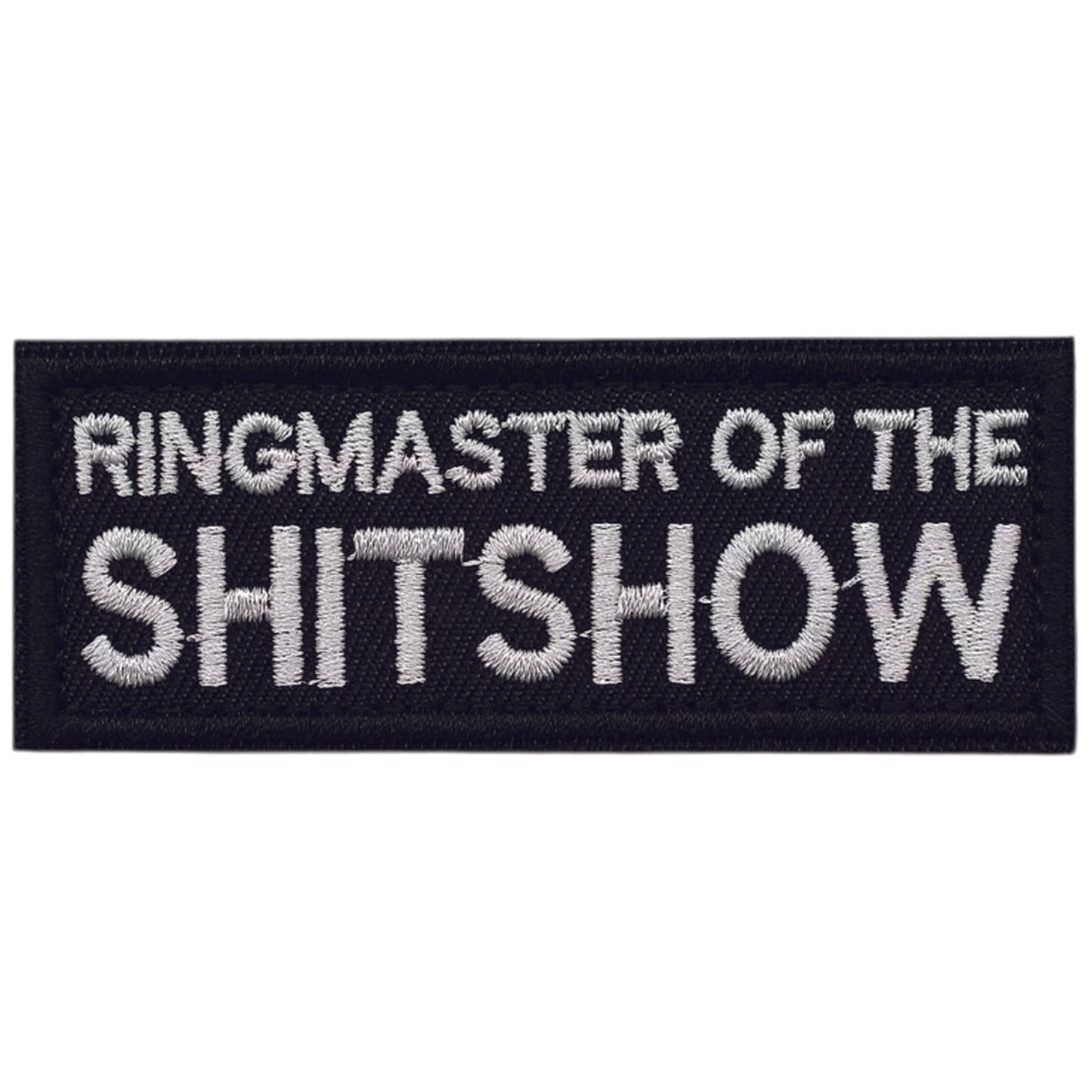 Ringmaster Of The Show Morale Patch Velcro Backed, measuring 8x3cm, is a striking and durable addition to personalize your gear with style and toughness. Crafted with high-quality embroidery, this patch features a versatile pattern that blends seamlessly with various tactical and outdoor equipment www.defenceqstore.com.au