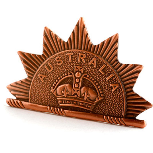 Own a piece of Australian military history with this authentic Rising Sun Hat Badge replica, faithfully recreated from the original 1902 design. Expert military craftsmen have painstakingly reproduced every detail of the badge that first adorned mounted troops' uniforms during the Boer War. www.defenceqstore.com.au