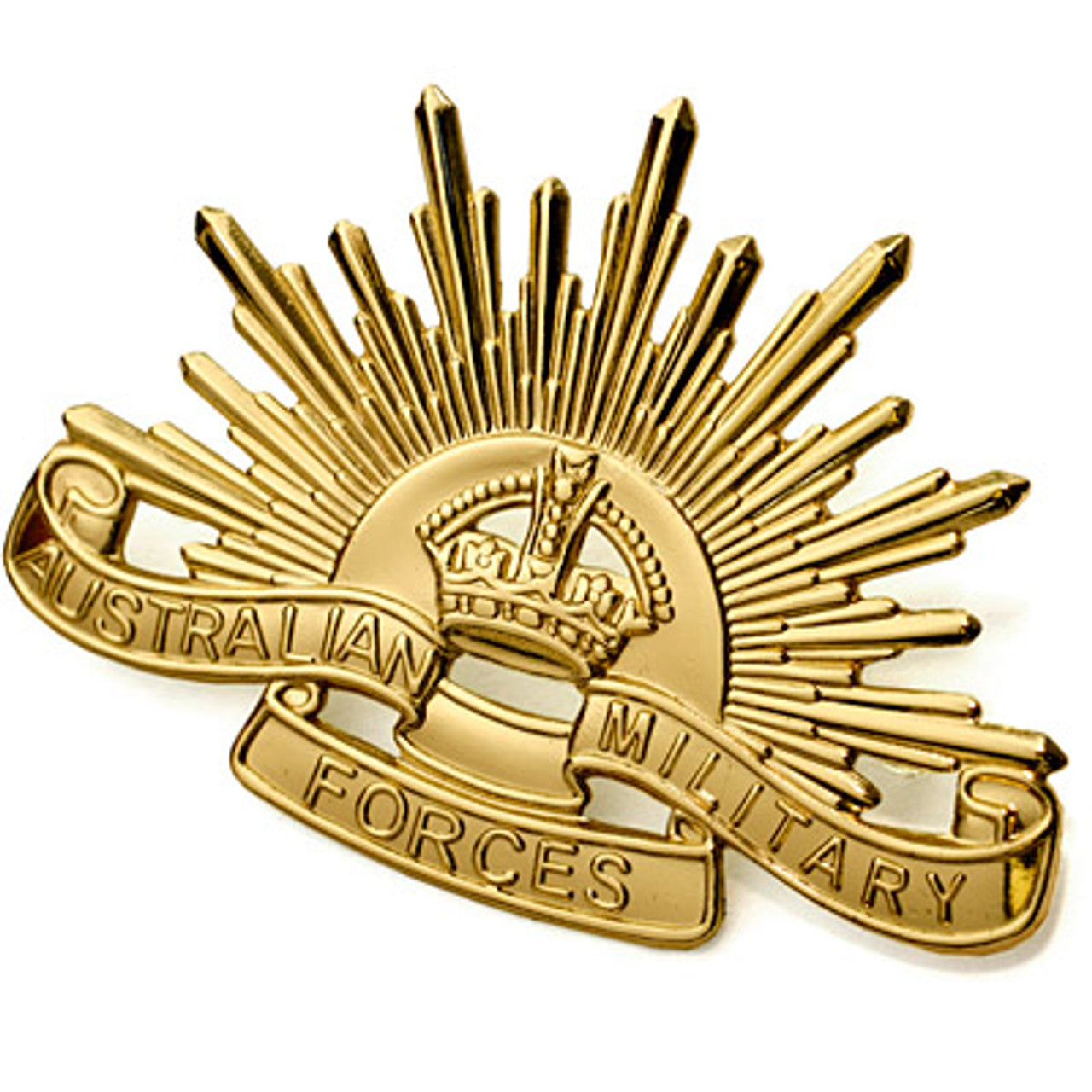Own a piece of Australian military history with this exceptional Rising Sun Hat Badge replica from 1949. This fourth edition authentically recreates the moment when Corps and Regimental Badges were restored to service, complete with the prestigious "Australian Military Forces" inscription on its scroll. www.defenceqstore.com.au