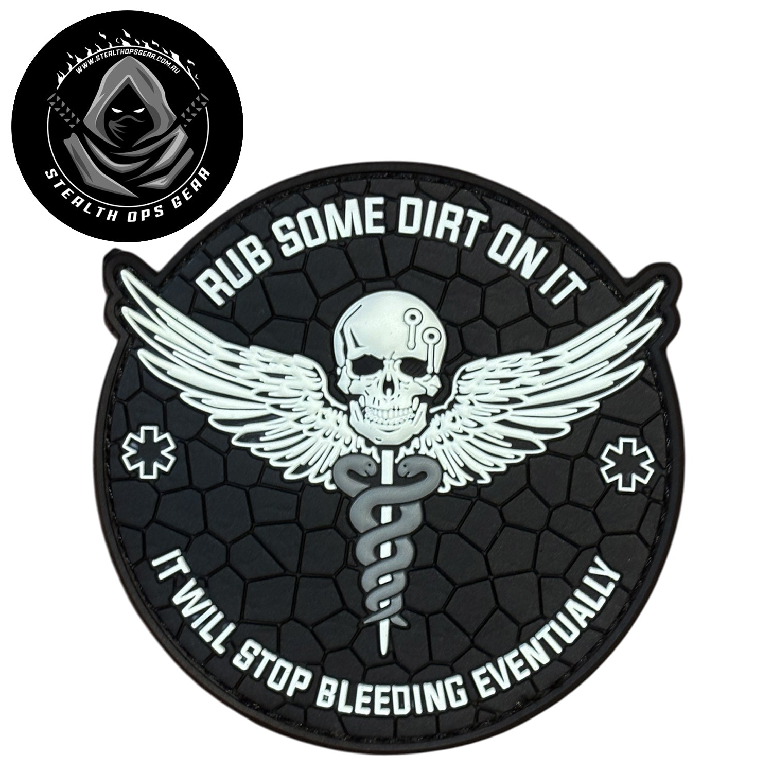 Rub some dirt on it—literally. This bold PVC morale patch delivers attitude and authenticity to your tactical gear, backpack, or everyday carry. At 8cm, it's sized perfectly for visibility without overwhelming your setup.  www.defenceqstore.com.au