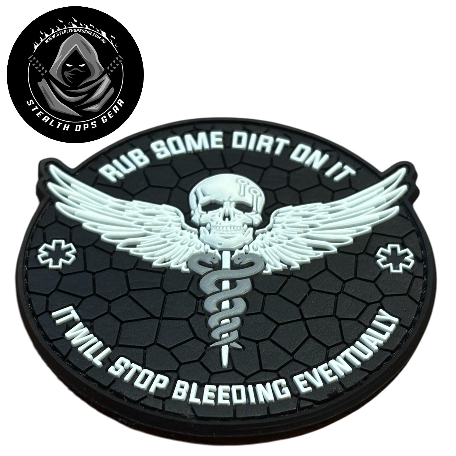 Rub some dirt on it—literally. This bold PVC morale patch delivers attitude and authenticity to your tactical gear, backpack, or everyday carry. At 8cm, it's sized perfectly for visibility without overwhelming your setup.  www.defenceqstore.com.au