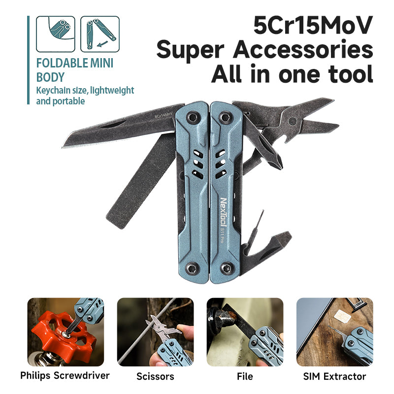 The NexTool Mini Sailor S11 Pro is engineered as a compact and versatile multi-tool designed for everyday utility, outdoor activities and light maintenance work. Combining essential gripping, cutting and fastening tools in a streamlined folding design, it offers practical functionality in a portable format. www.defenceqstore.com.au