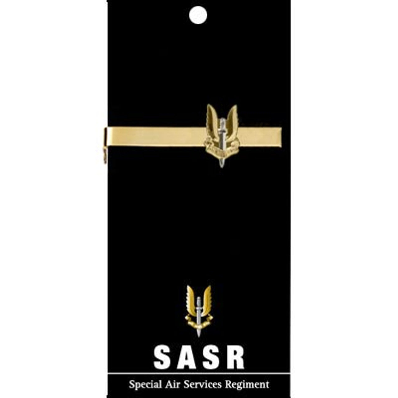 Add a touch of elegance to your look with the Special Air Service Regiment (SASR) 20mm enamel tie bar! Crafted with gold-plated material, this gorgeous tie bar is perfect for any work or formal occasion. www.defenceqstore.com.au