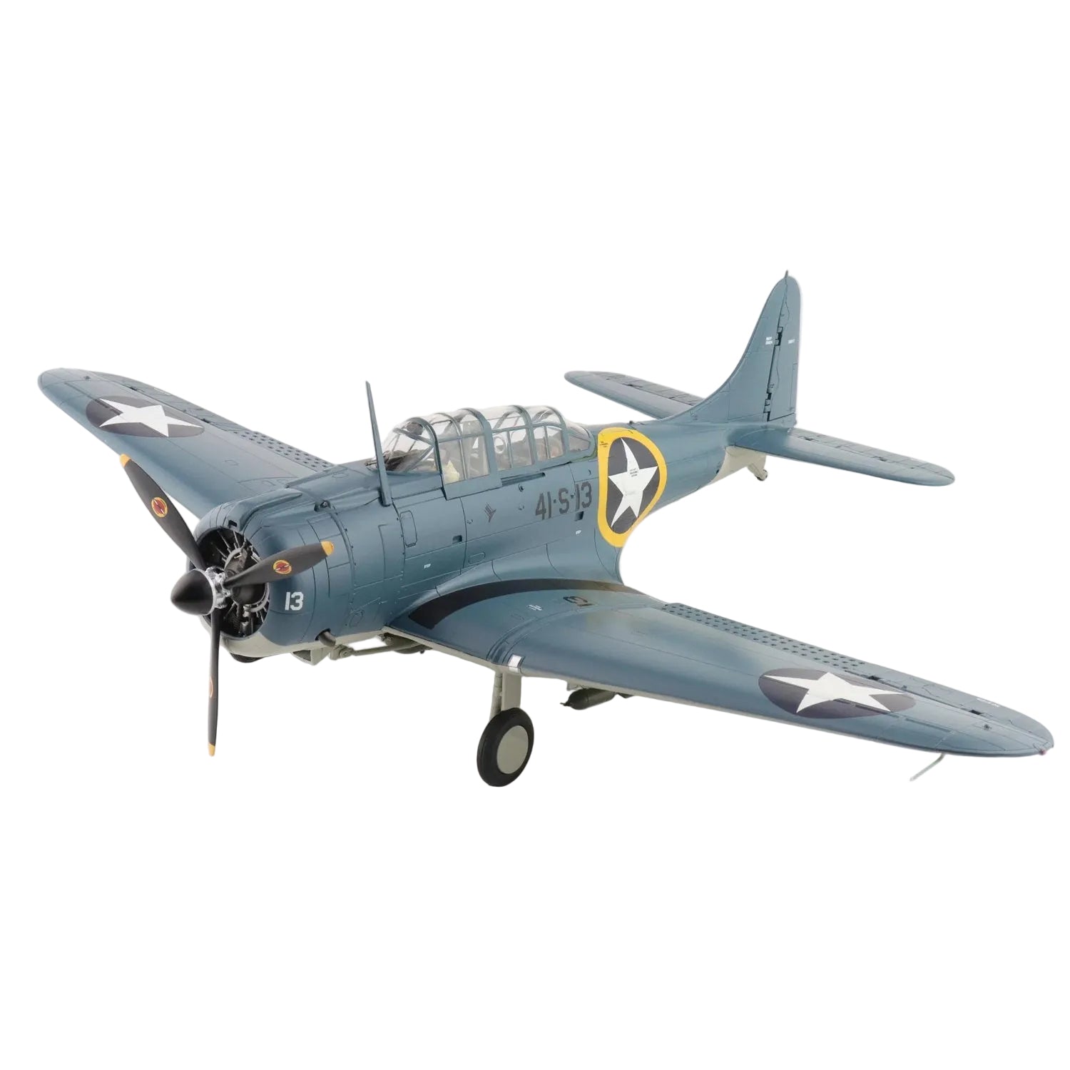 1/32 SBD-3 Dauntless "Operation Torch" BuNo. 06624, 41-S-13, VS-41, USS Ranger, Nov 1942&nbsp;by&nbsp;Hobby Master&nbsp;delivers museum scale naval aviation presence for World War II collectors and centrepiece displays. www.defenceqstore.com.au