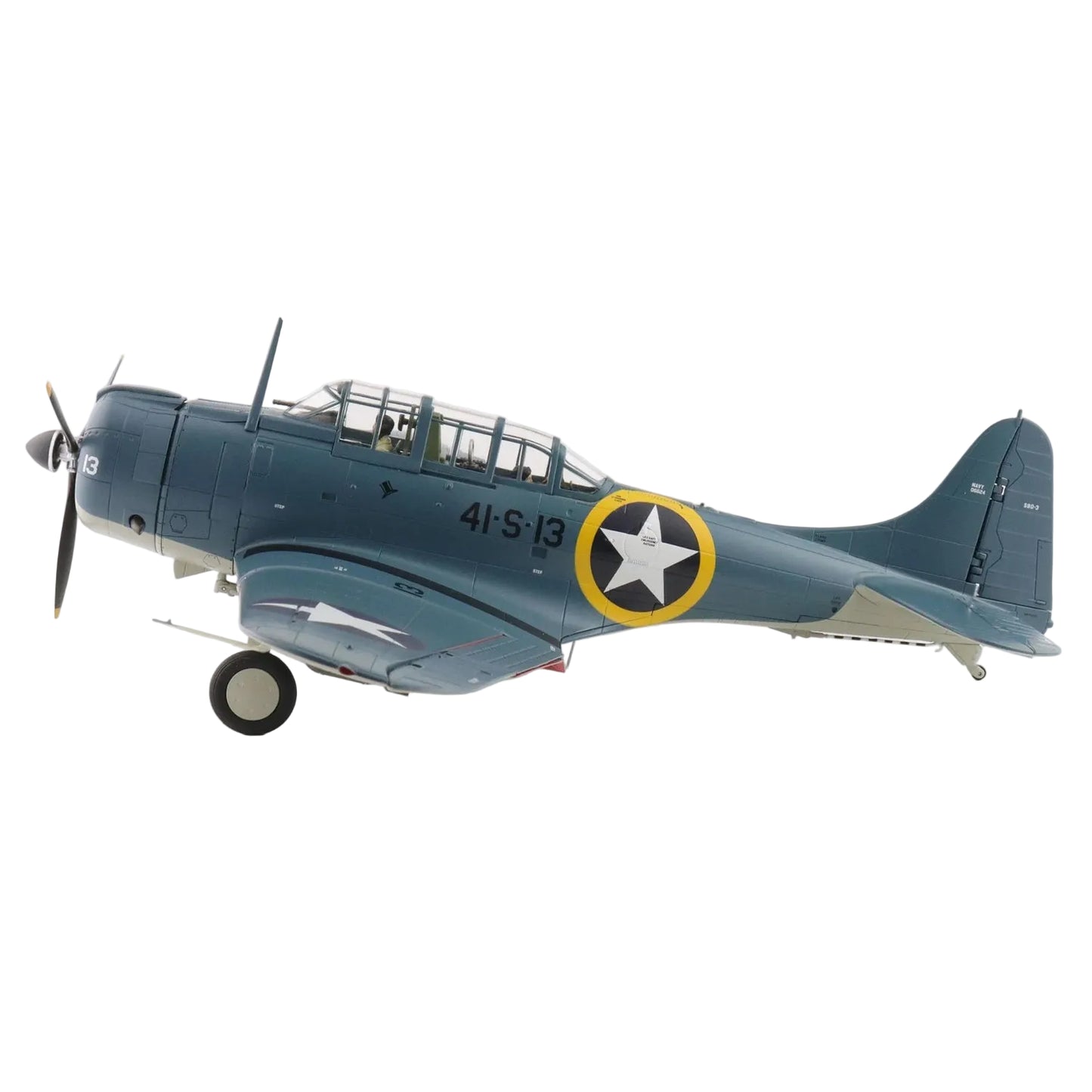 1/32 SBD-3 Dauntless "Operation Torch" BuNo. 06624, 41-S-13, VS-41, USS Ranger, Nov 1942&nbsp;by&nbsp;Hobby Master&nbsp;delivers museum scale naval aviation presence for World War II collectors and centrepiece displays. www.defenceqstore.com.au