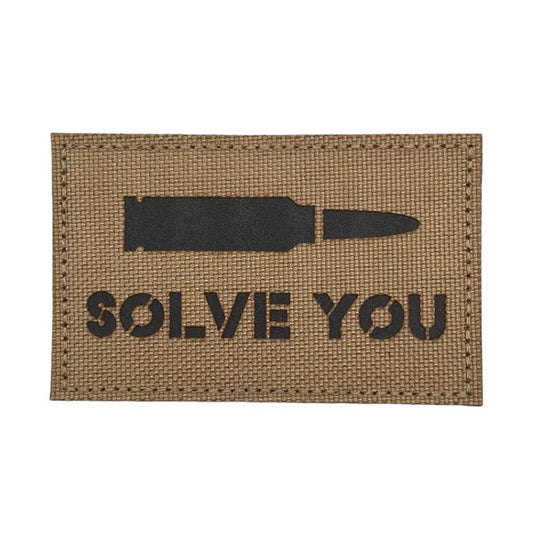 Solve You Laser Cut Tan Patch Hook & Loop.   Size: 8x5cm www.defenceqstore.com.au