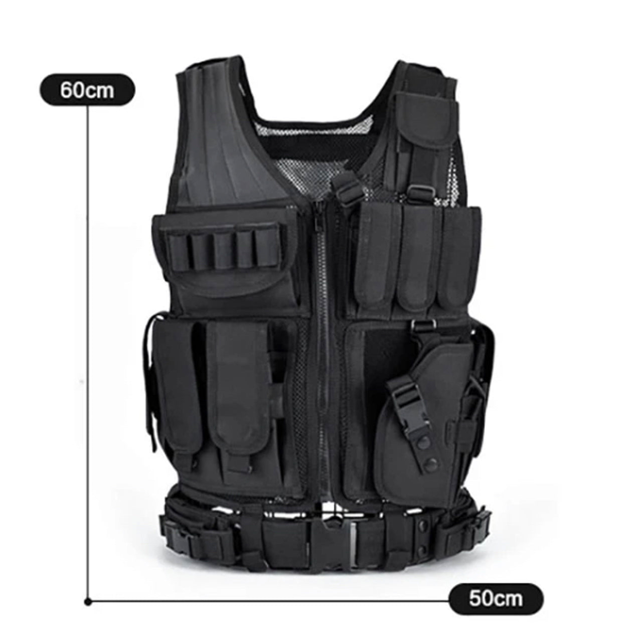 Crafted with high-density 600D polyester, strong zippers, and breathable mesh, this adjustable outdoor tactical vest is designed to be both comfortable and durable. www.defenceqstore.com.au