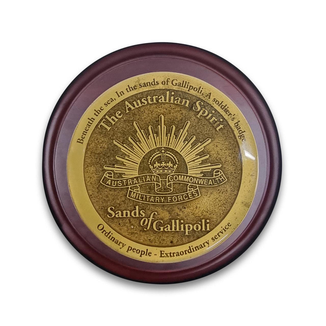 The sensational The Australian Spirit, Â Sands of Gallipoli plaque is a wonderful commemorative item.  www.defenceqstore.com.au