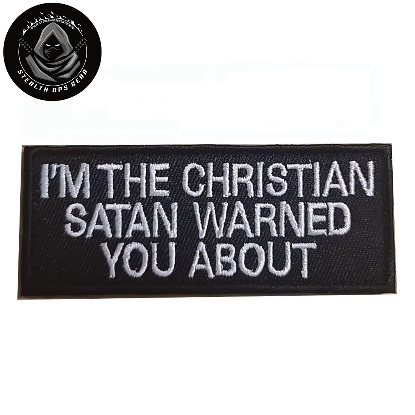 The Warned You About Embroidery Morale Patch - Stealth Ops Gear, measuring 10x4cm, is a striking and durable addition to personalize your gear with style and toughness. www.defenceqstore.com.au