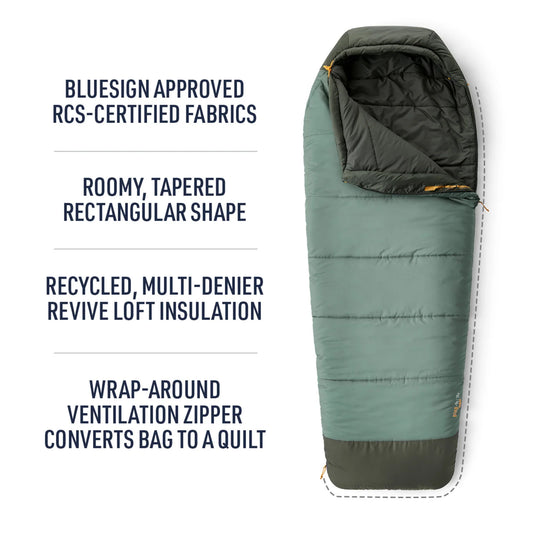The Boab is a roomy, synthetic sleeping bag made for cosy camping nights that accompany fishing, paddling or trekking adventures. In warmer weather, the full-length zipper with dual zipper sliders allows you to customise your ventilation or open the Boab completely flat for use as a quilt.  www.defenceqstore.com.au