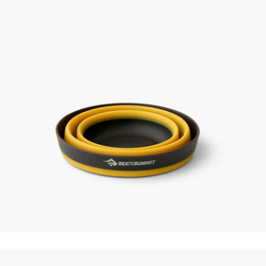 Building on over a decade of experience in collapsible drinkware, the Frontier Collapsible Cup has been engineered to be sleeker, more ergonomic and lighter. Glass reinforced nylon 66 is used for the base, rim and centre ring providing more stability and allowing you to grip the cup more easily. EU food grade silicone rubber sidewalls let the cup shrink down to less than 2cm in height. Designed to nest/stack, these cups really do fit in anywhere... folded www.defenceqstore.com.au