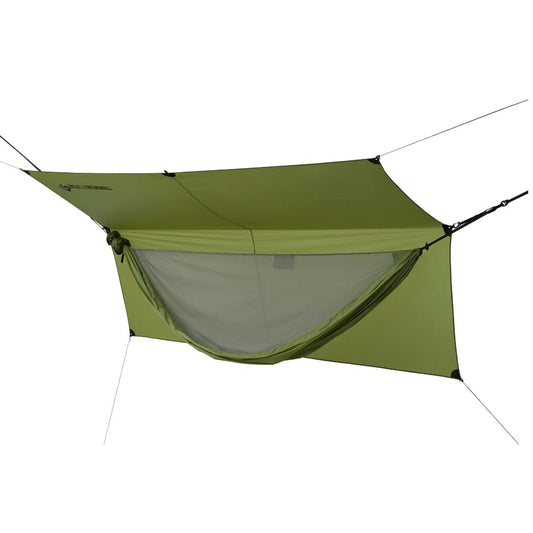 Add our new Jungle Hammock Tarp to your Jungle Hammock Set for a sheltered, bug-free suspended sleep. Made from water and abrasion resistant, lightweight 30 denier Ultra-Sil CORDURA® Nylon fabric. www.defenceqstore.com.au where hikers shop