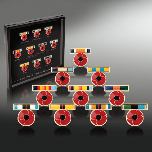 This evocative collection of Service Ribbon Poppies is a heartfelt tribute to the Australian men and women who have bravely served in major conflicts from WW1 to the present day. www.defenceqstore.com.au