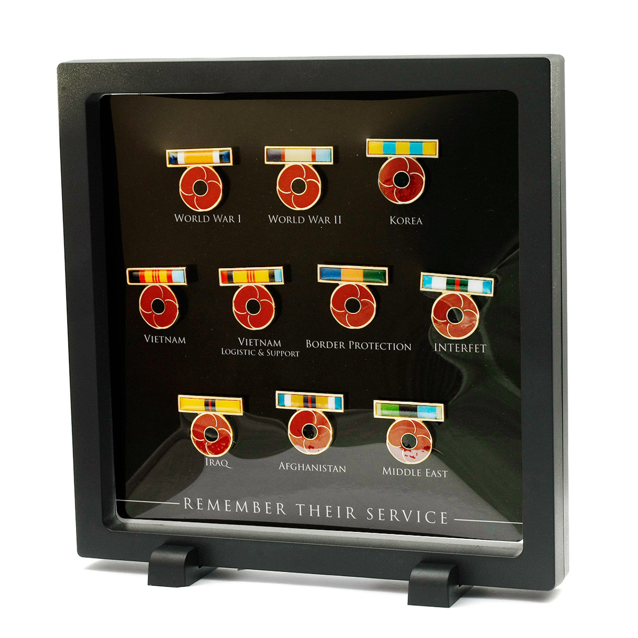 This evocative collection of Service Ribbon Poppies is a heartfelt tribute to the Australian men and women who have bravely served in major conflicts from WW1 to the present day. www.defenceqstore.com.au