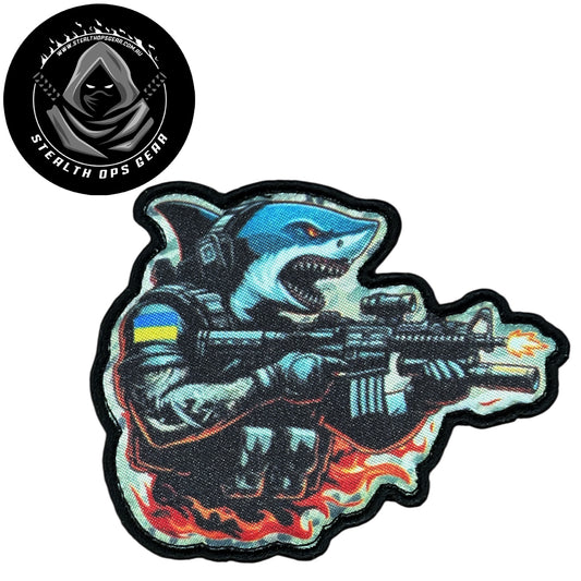 Unleash your creativity with the Shark Tactical Embroidery Patch Hook &amp; Loop Stealth Ops Gear! Measuring 8.8x7cm and featuring a beautifully embroidered design and secure hook &amp; loop backing, this patch is a must-have for any collector. www.defenceqstore.com.au