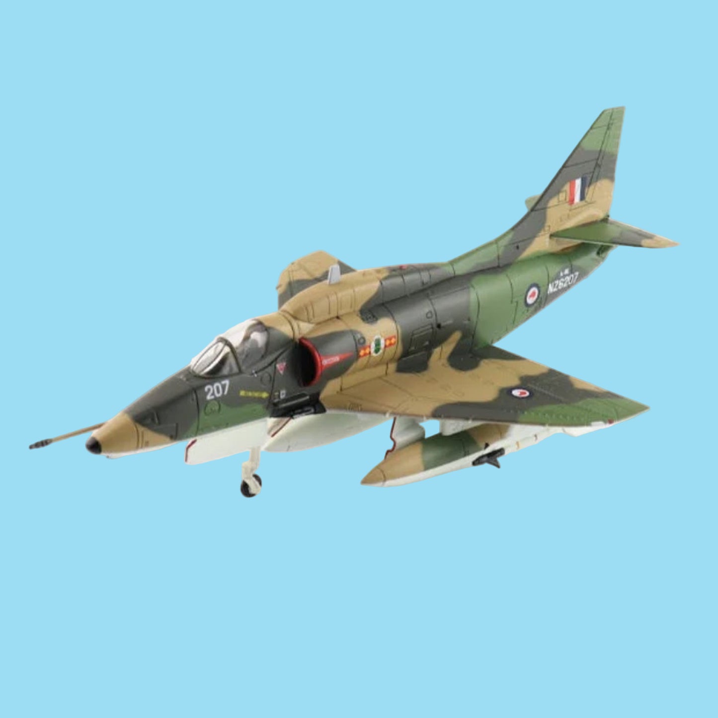 Own a piece of Kiwi aviation history with this stunning 1/72 scale A-4K Skyhawk, representing aircraft NZ6207 from No. 75 Squadron RNZAF. Expertly hand-painted with meticulous attention to detail, every marking is durably pad-applied to resist wear. www.defenceqstore.com.au