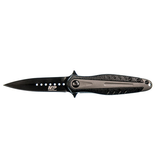 Maintaining The Tactical Styling And Solid Feel Of The M&amp;p (military &amp; Police) Series, The Smith &amp; Wesson Mpsh50b M&amp;p Shield Folding Dagger Features A 2.625 8cr13mov Black Blade With A False Top Edge. www.defenceqstore.com.au