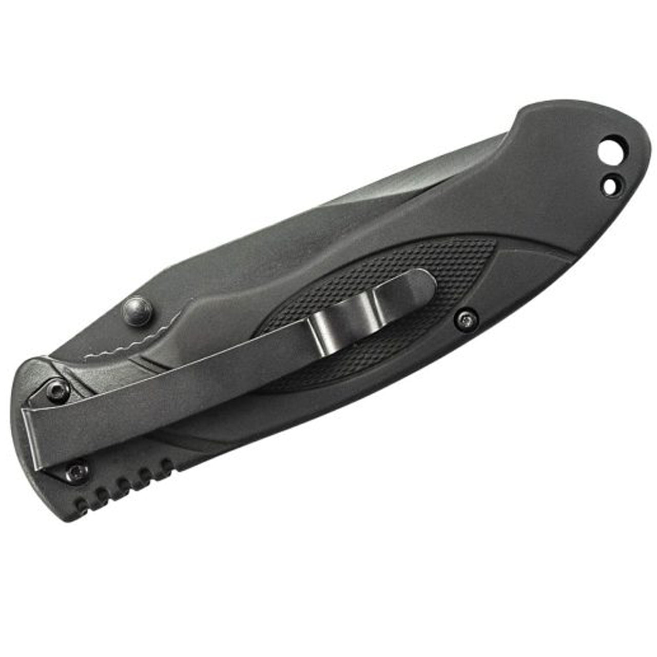 This Smith &amp; Wesson® Extreme Ops Liner Lock Folding Knife features dual thumb knobs along the stainless-steel blade and black aluminum handle. It doesn’t matter if you’re left-handed or right-handed; this knife is perfect for you. Included with the knife are a lanyard hole and pocket clip. www.defenceqstore.com.au