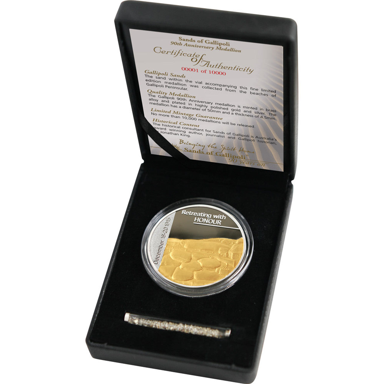 Each set comes with a vial of authentic Gallipoli sand and a numbered certificate of authenticity. Don't miss out on this limited edition release, with only 10,000 sets available. www.defenceqstore.com.au