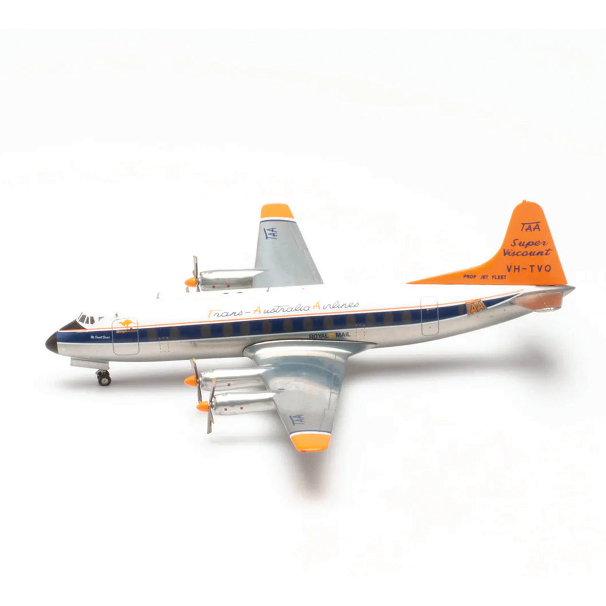 Trans Australian Airlines was one of the first airlines in the world to add the then-revolutionary Vickers Viscount to its fleet. It was the first aircraft at TAA to be equipped with a pressurized cabin, resulting in a more enjoyable flight experience for passengers. www.defenceqstore.com.au