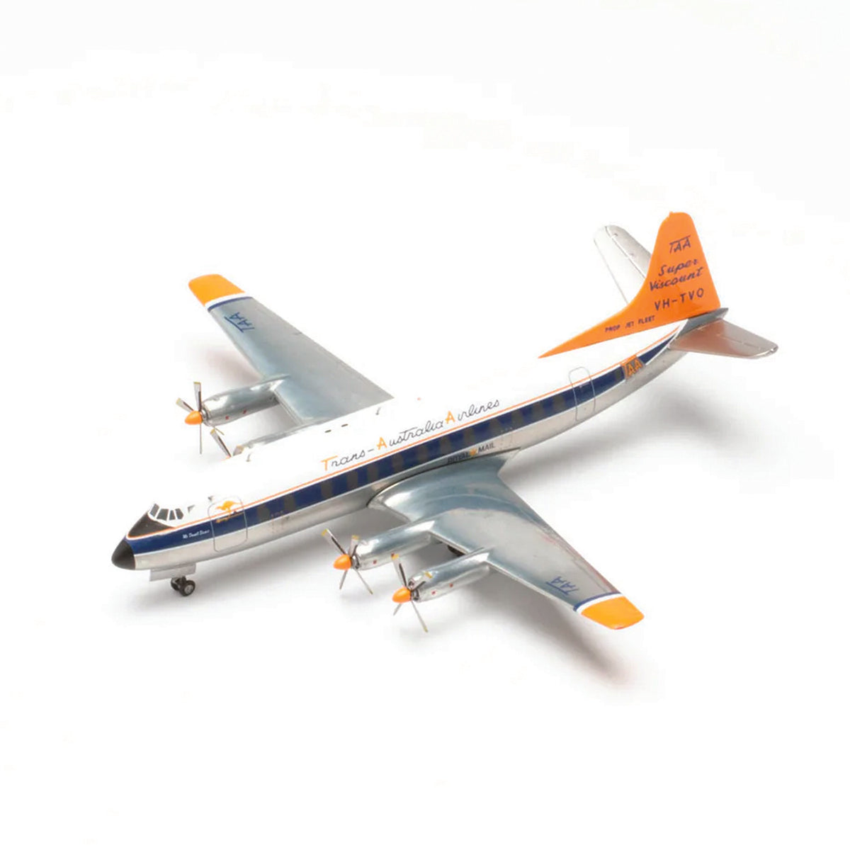 Trans Australian Airlines was one of the first airlines in the world to add the then-revolutionary Vickers Viscount to its fleet. It was the first aircraft at TAA to be equipped with a pressurized cabin, resulting in a more enjoyable flight experience for passengers. www.defenceqstore.com.au