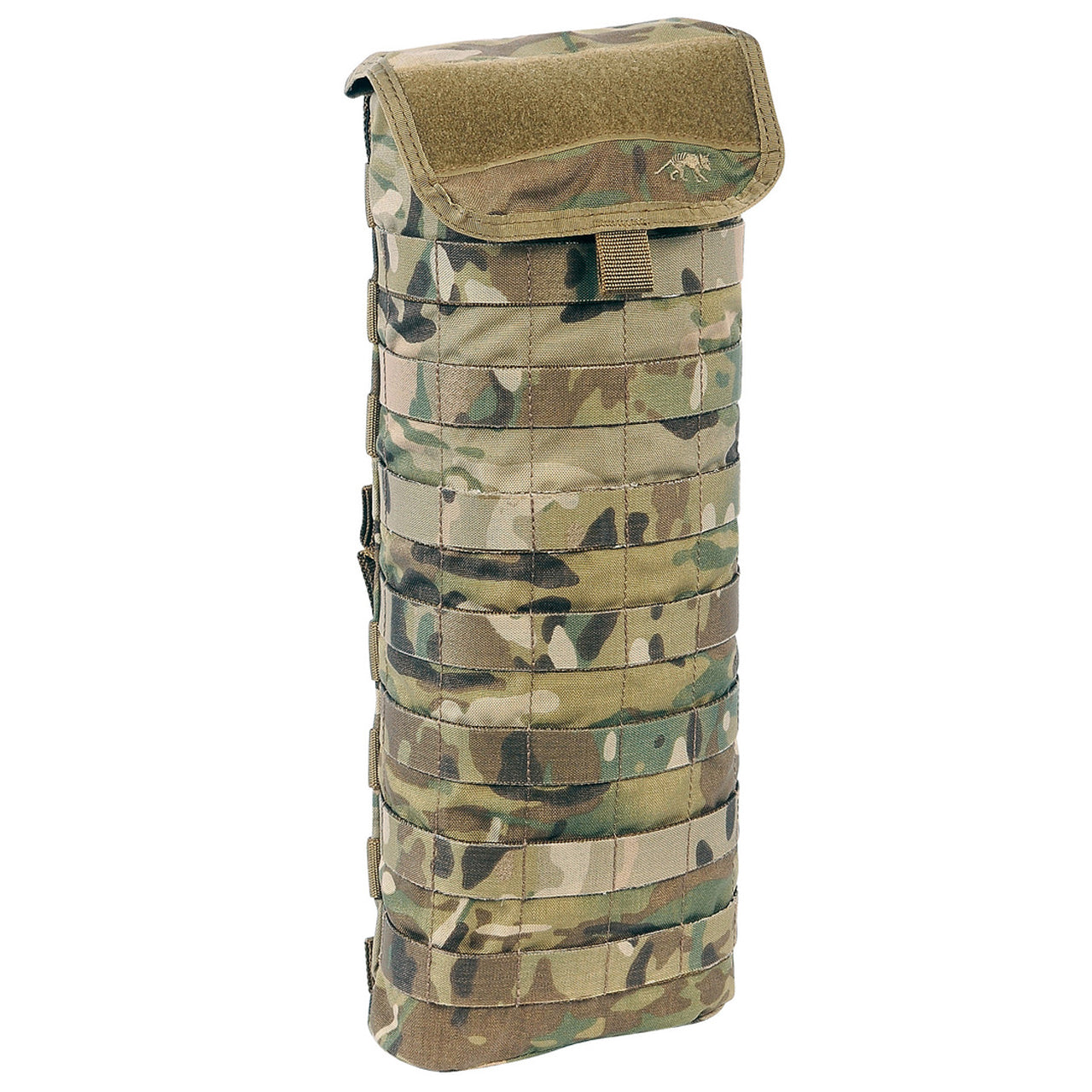 Go full capacity for your hydration needs with the Tasmanian Tiger Tactical Bladder Pouch 3LT - designed to securely and safely store up to 3 L of water and equipped with Universal MOLLE for easy attachment. Take your thirst-quenching to the next level! www.defenceqstore.com.au multicam front