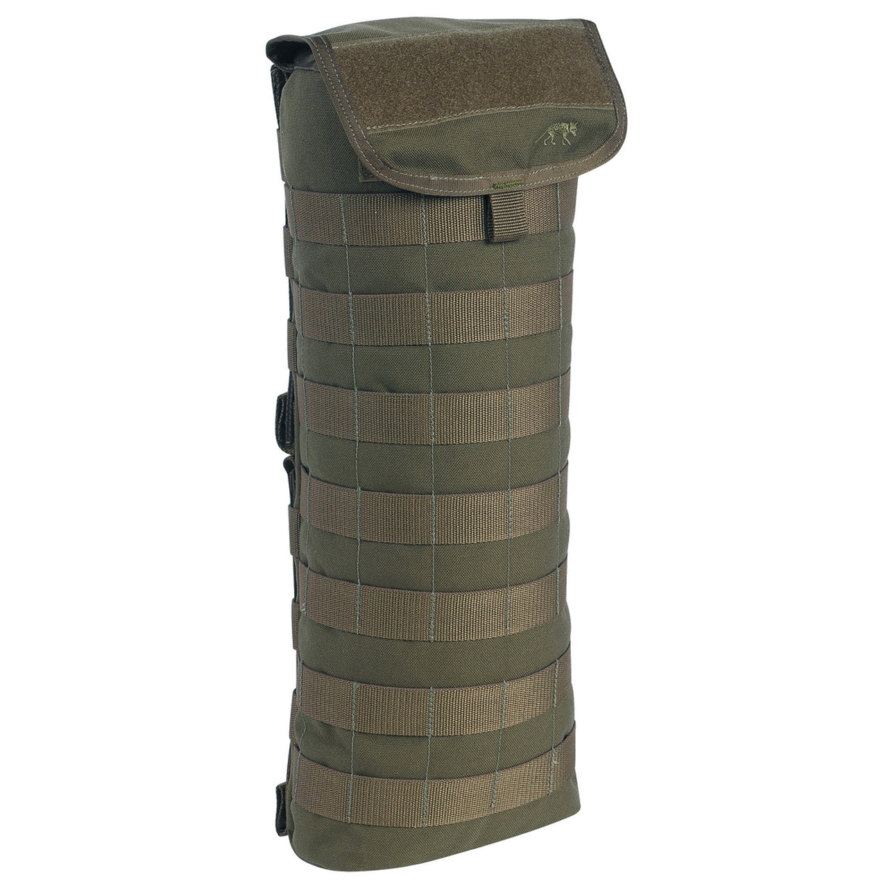 Go full capacity for your hydration needs with the Tasmanian Tiger Tactical Bladder Pouch 3LT - designed to securely and safely store up to 3 L of water and equipped with Universal MOLLE for easy attachment. Take your thirst-quenching to the next level! www.defenceqstore.com.au olive front