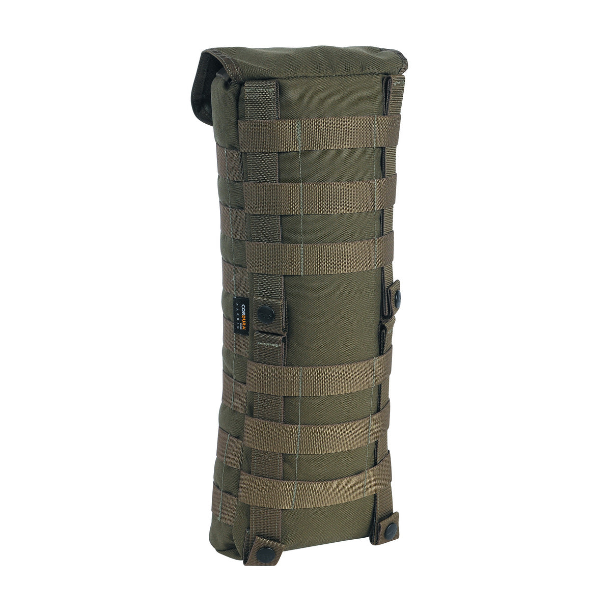 Go full capacity for your hydration needs with the Tasmanian Tiger Tactical Bladder Pouch 3LT - designed to securely and safely store up to 3 L of water and equipped with Universal MOLLE for easy attachment. Take your thirst-quenching to the next level! www.defenceqstore.com.au olive back