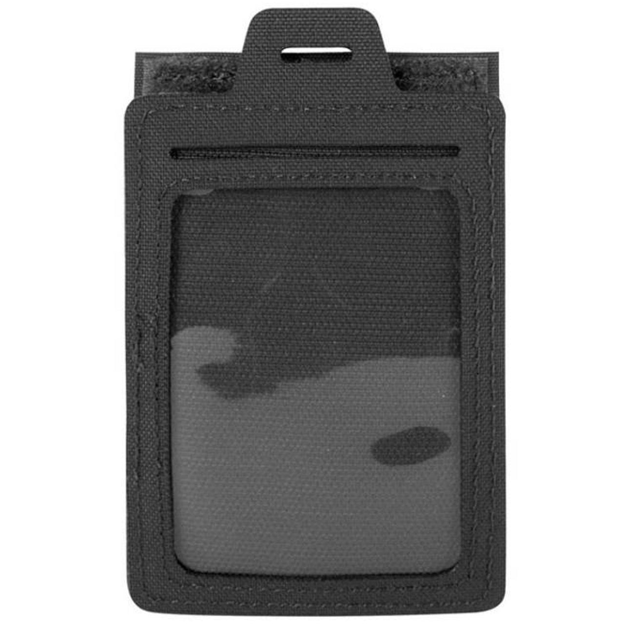 The durable ID shell is perfect for cards, pens, and other essentials! Easily clip it on when you need it and take it off just as quickly--it even functions as a handy patch. It's the perfect companion for any of life's adventures. www.defenceqstore.com.au black front