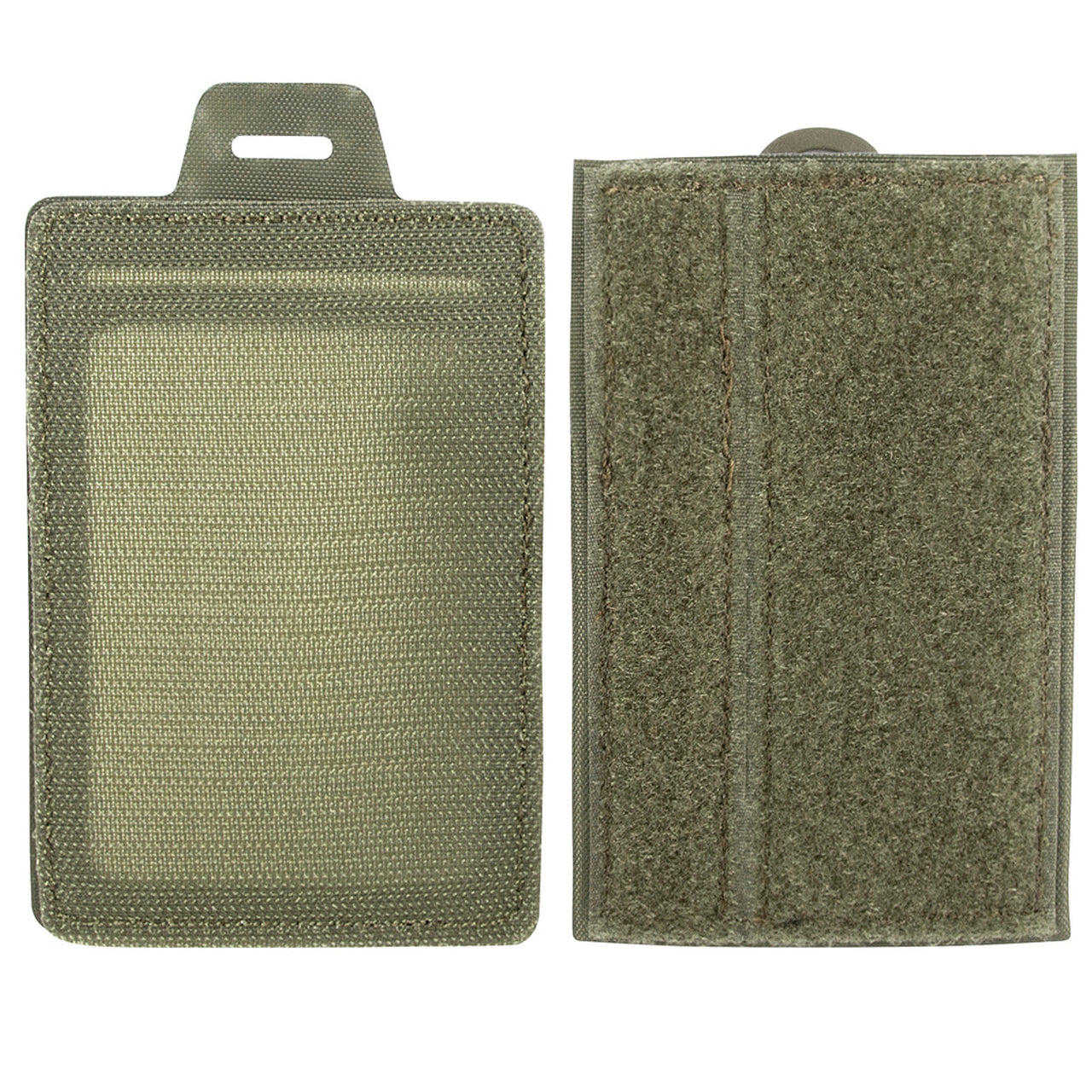 The durable ID shell is perfect for cards, pens, and other essentials! Easily clip it on when you need it and take it off just as quickly--it even functions as a handy patch. It's the perfect companion for any of life's adventures. www.defenceqstore.com.au olive taken apart